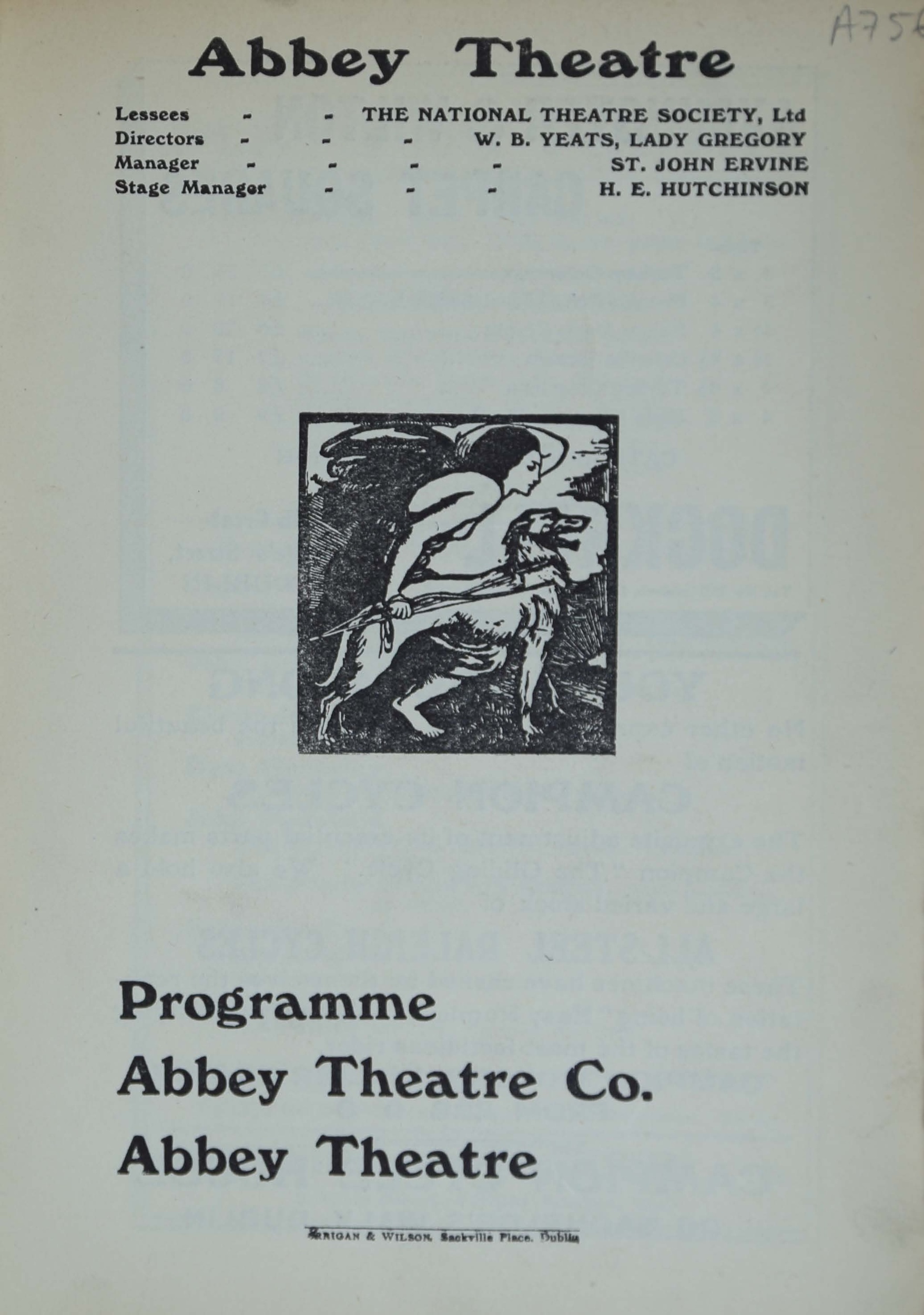 Object: Abbey Theatre programme