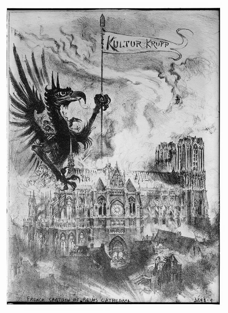 Reims Cathedral now in ruins