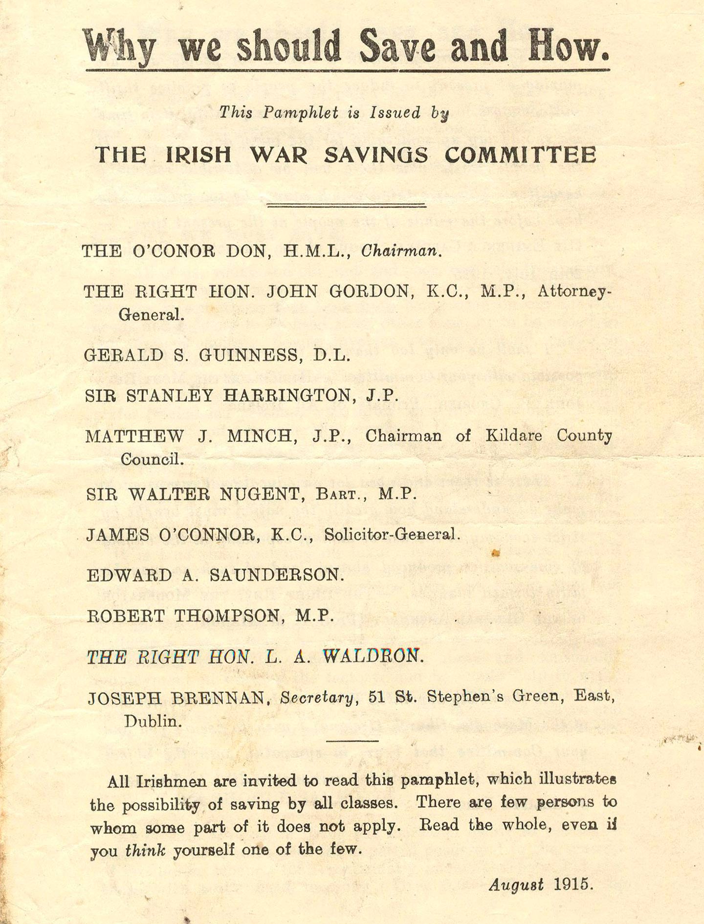 Why We Should Save and How