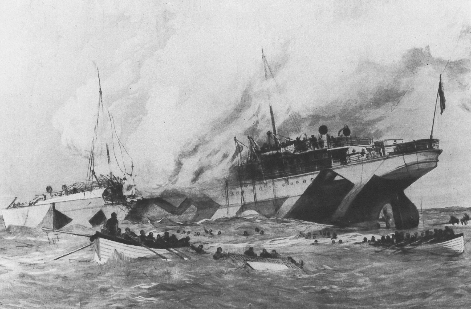 RMS Leinster sunk off Irish coast