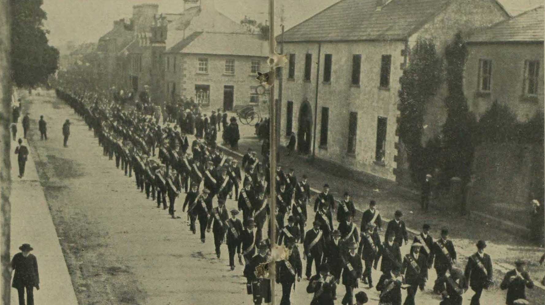 Ulster Volunteers drill at Cookstown