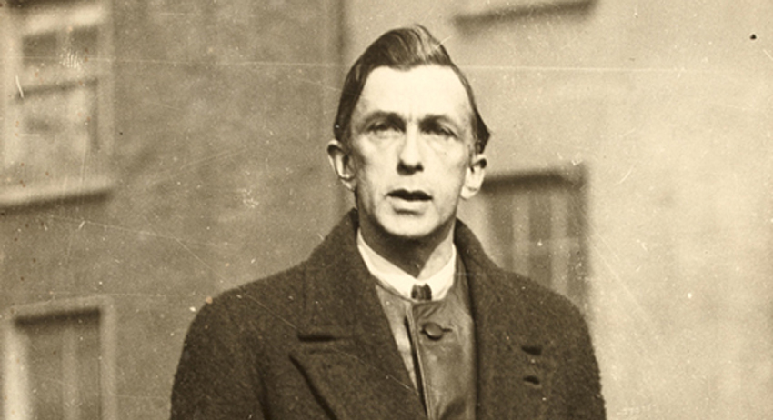 Portrait of Commandant Rory O'Connor addressing members of the Dublin City Brigade I.R.A. at Smithfield, Dublin