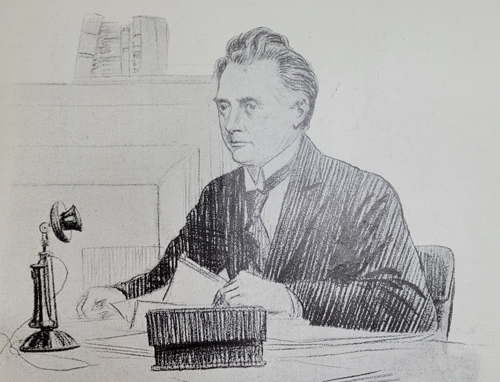 Illustration of President William Cosgrave 
