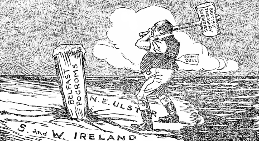 Cartoon on the Belfast pogrom