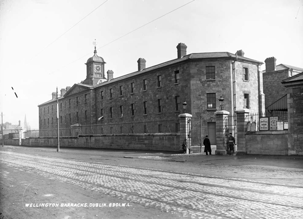 A view of the exterior of Wellington Barracks, Dublin
