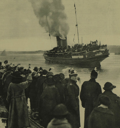 Photograph of Last British troops finally leave the Irish Free State