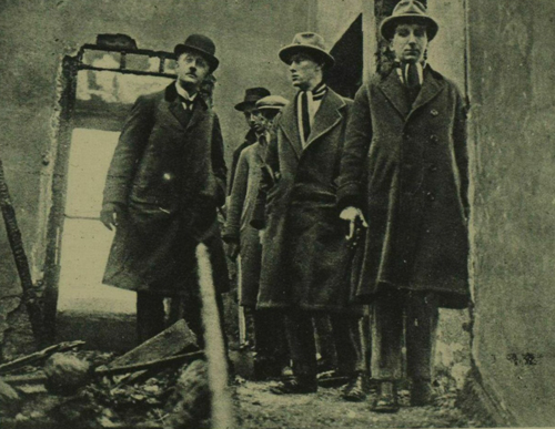 Photograph of Rathfarnham residence of President Cosgrave destroyed in arson attack