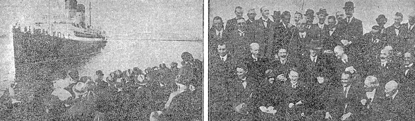 President Cosgrave begin welcomed home from Geneva 