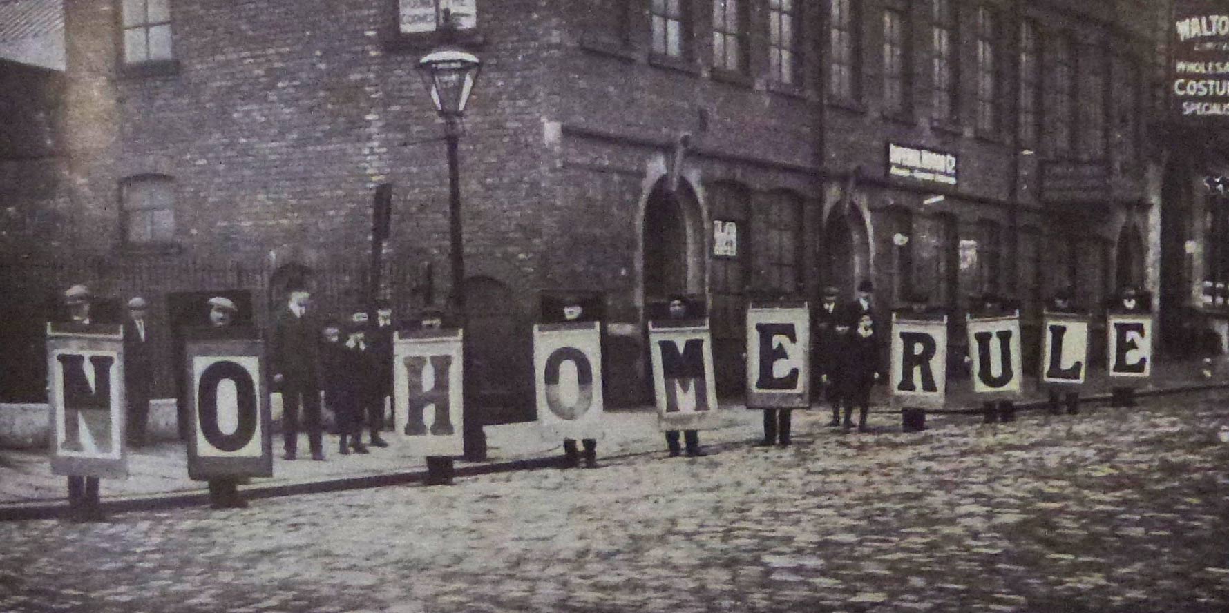 'No Home Rule!' Leeds unionists publicising their opposition to Home Rule in the lead up to the two by-elections 