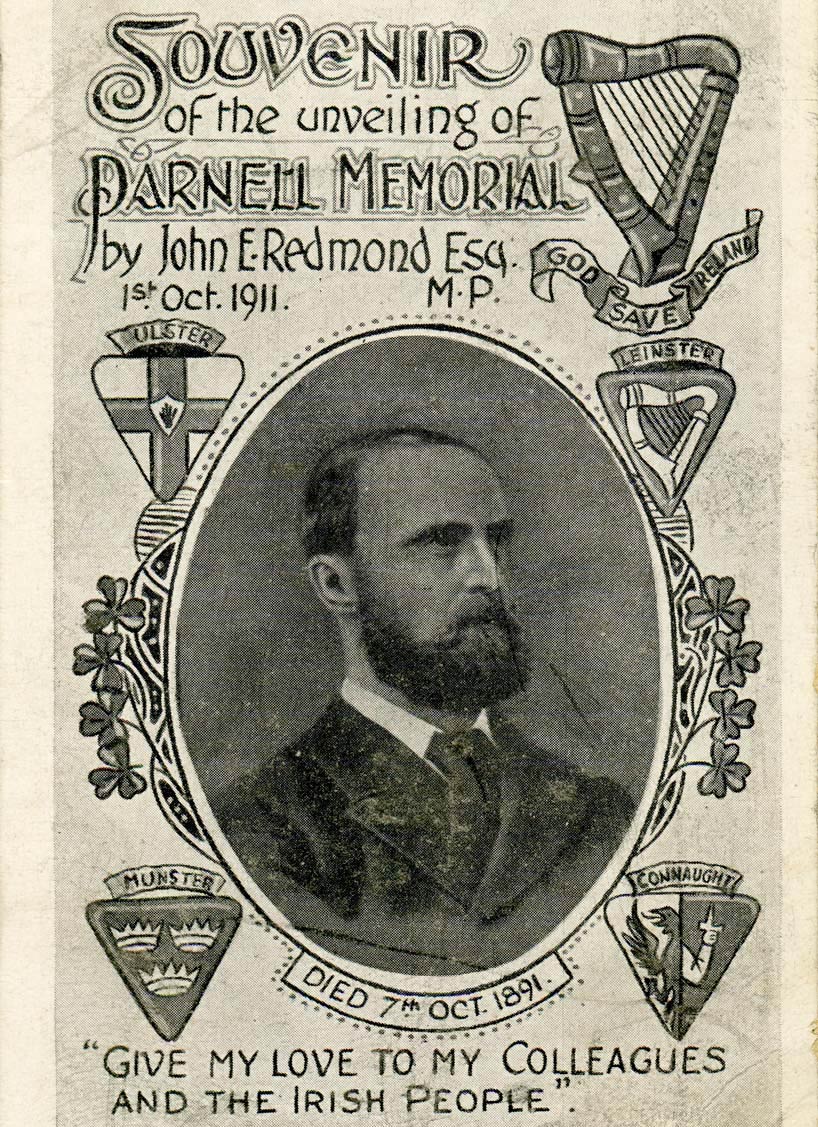 A souvenir postcard from the opening of the Parnell memorial in Dublin's city centre