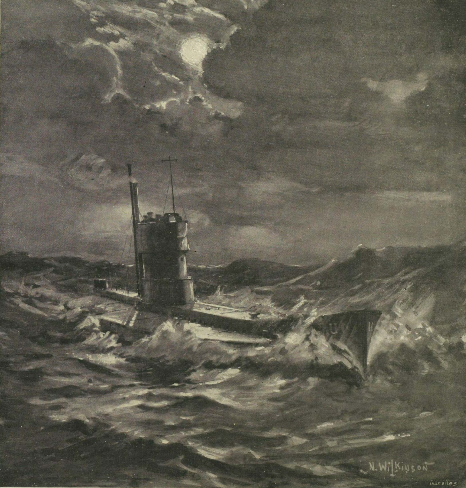 Photograph of Submarine sinks three merchant ships in the Irish Sea