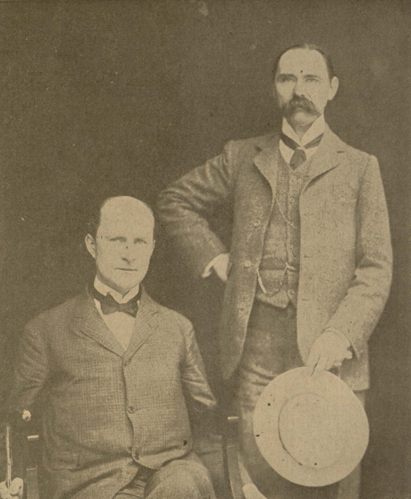 Douglas Hyde (right) with John Quinn, the prominent Irish-American who organised Mr Hyde's lecture tour of the USA in 1905/06. (Image: The Gaelic American, Vol III No 25, June 23 1906. Joseph McGarrity Collection. Digital Library@Villanova University. http://digital.library.villanova.edu/Item/vudl:266838.)