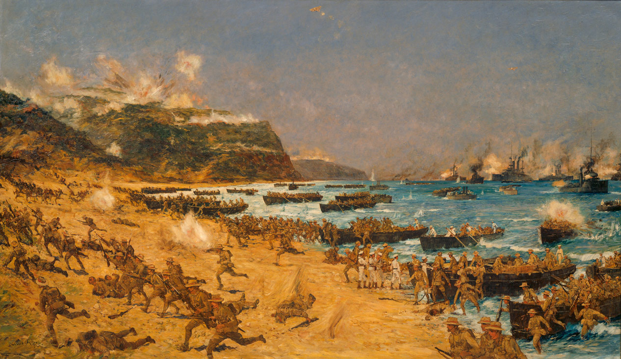 Photograph of Allied forces land on Gallipoli