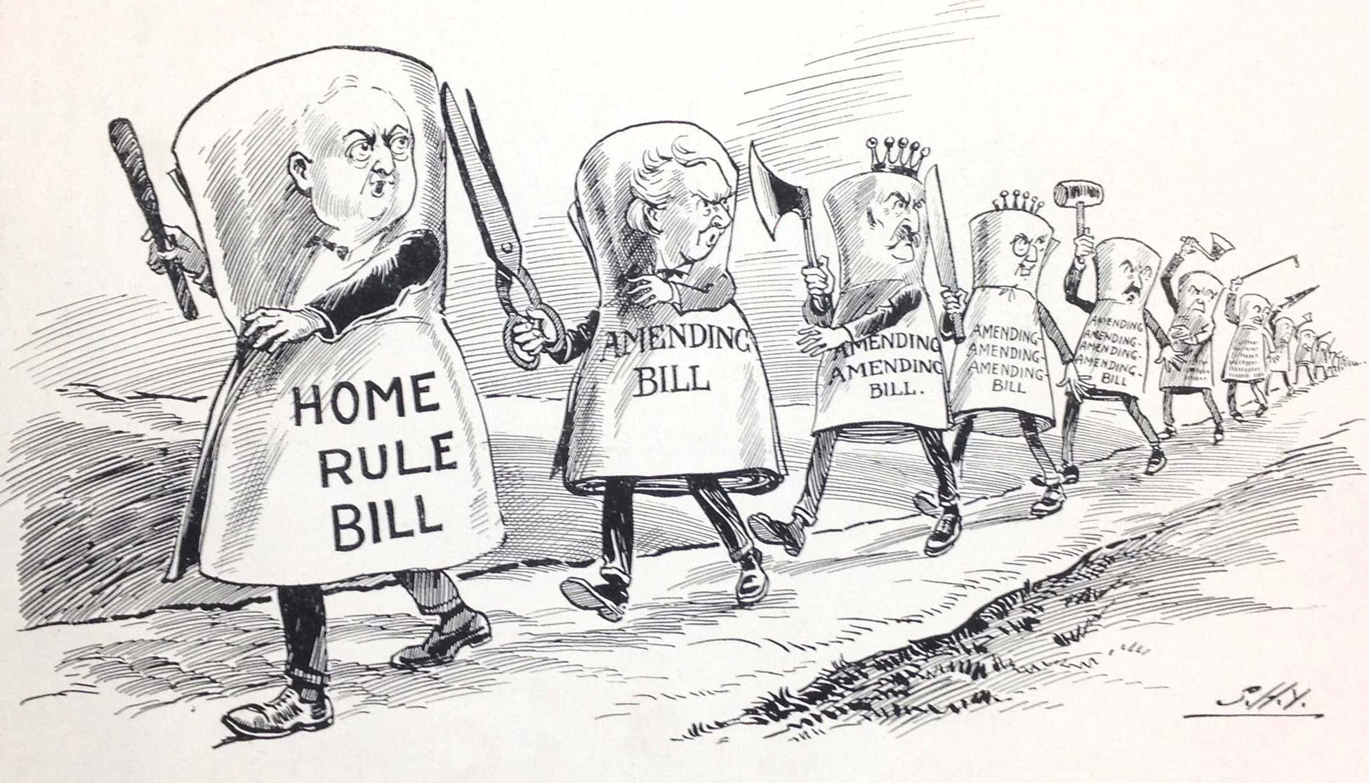 Photograph of Larkinites and Sinn Féiners want Home Rule immediately