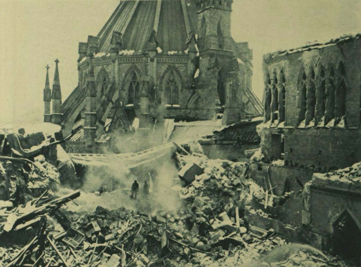 Canadian parliament burned to the ground