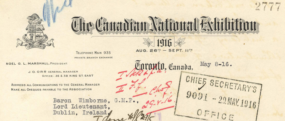Irish flag for the Canadian National Exhibition