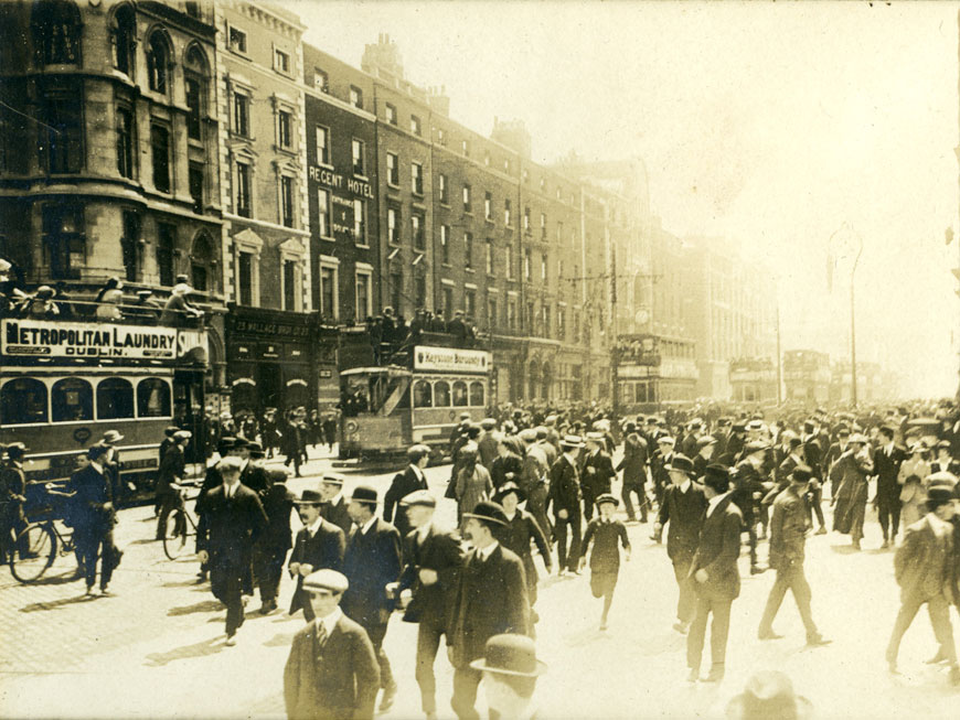 Disturbances in Dublin after Requiem mass for rebel leader