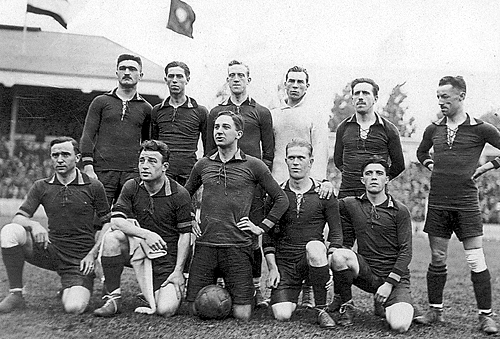 Belgium win dramatic Olympic football final after Czechoslovak tantrum