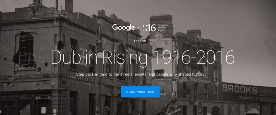 RTÉ News: Dublin Rising 1916-2016: A Street View Tour from Google